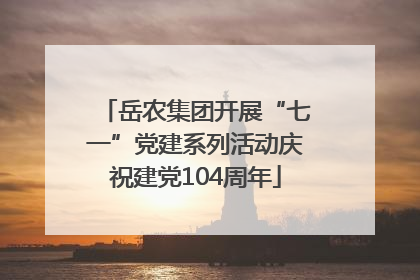 岳农集团开展“七一”党建系列活动庆祝建党104周年