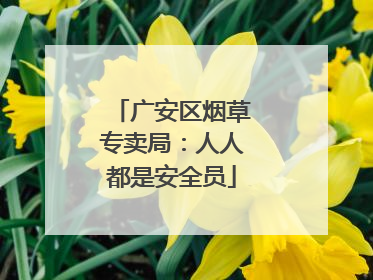 广安区烟草专卖局：人人都是安全员