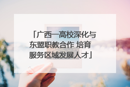 广西一高校深化与东盟职教合作 培育服务区域发展人才
