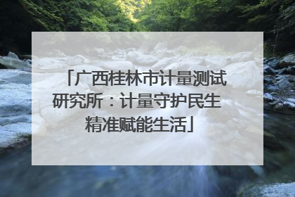广西桂林市计量测试研究所：计量守护民生 精准赋能生活