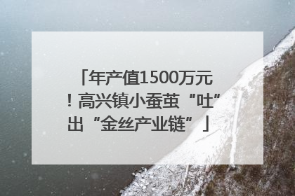 年产值1500万元！高兴镇小蚕茧“吐”出“金丝产业链”