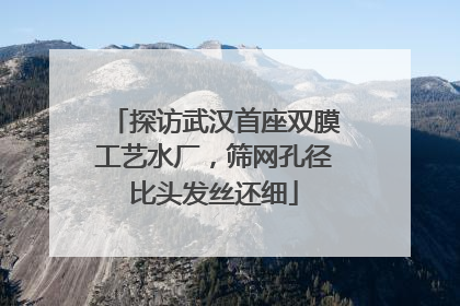 探访武汉首座双膜工艺水厂，筛网孔径比头发丝还细