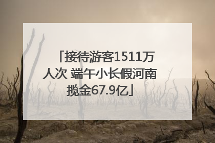 接待游客1511万人次 端午小长假河南揽金67.9亿