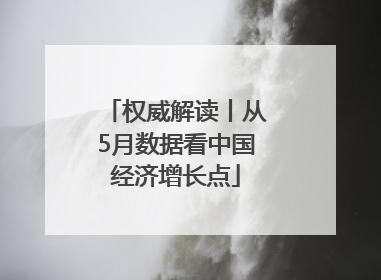 权威解读丨从5月数据看中国经济增长点