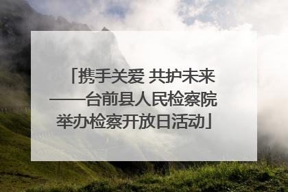 携手关爱 共护未来——台前县人民检察院举办检察开放日活动