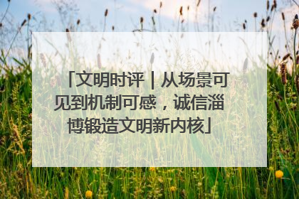 文明时评｜从场景可见到机制可感，诚信淄博锻造文明新内核