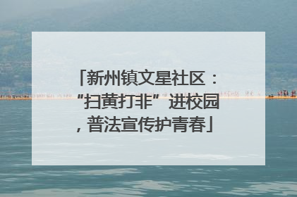 新州镇文星社区：“扫黄打非”进校园，普法宣传护青春