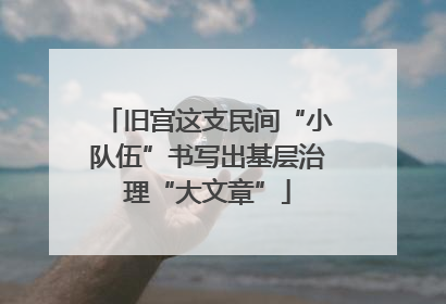 旧宫这支民间“小队伍”书写出基层治理“大文章”