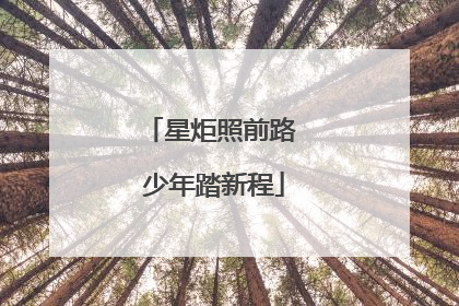 星炬照前路 少年踏新程