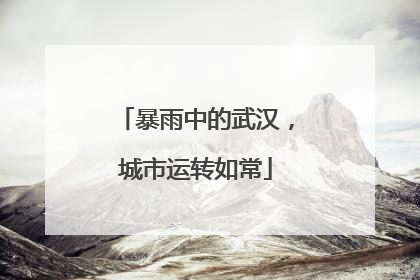 暴雨中的武汉，城市运转如常