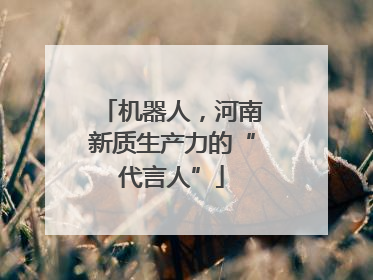 机器人，河南新质生产力的“代言人”