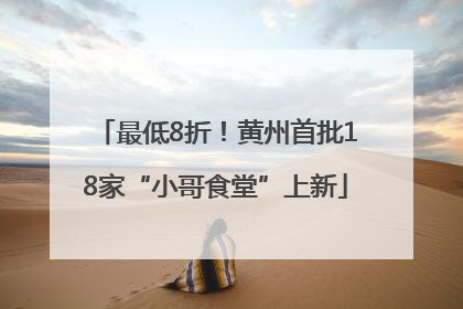 最低8折！黄州首批18家“小哥食堂”上新