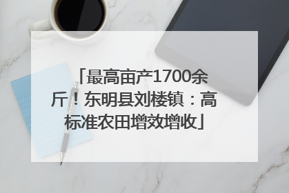 最高亩产1700余斤！东明县刘楼镇：高标准农田增效增收