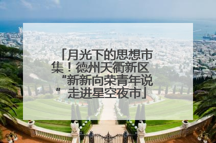 月光下的思想市集！德州天衢新区“新新向荣青年说”走进星空夜市