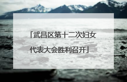 武昌区第十二次妇女代表大会胜利召开