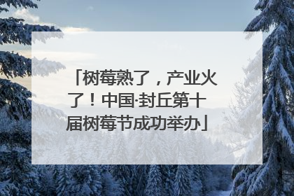 树莓熟了，产业火了！中国·封丘第十届树莓节成功举办