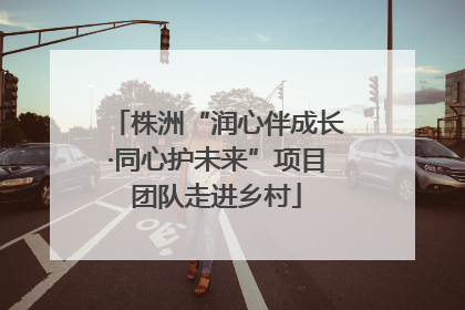 株洲“润心伴成长·同心护未来”项目团队走进乡村
