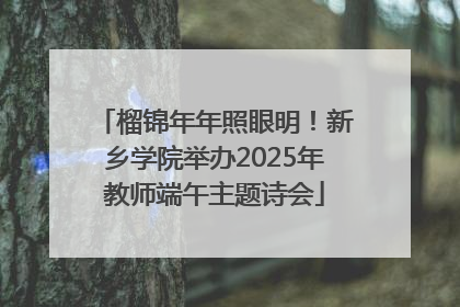 榴锦年年照眼明！新乡学院举办2025年教师端午主题诗会