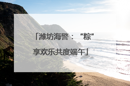 潍坊海警：“粽”享欢乐共度端午