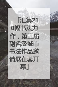 汇集210幅书法力作，第三届副省级城市书法作品邀请展在蓉开幕