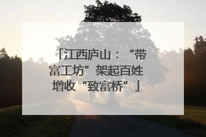 江西庐山：“带富工坊”架起百姓增收“致富桥”