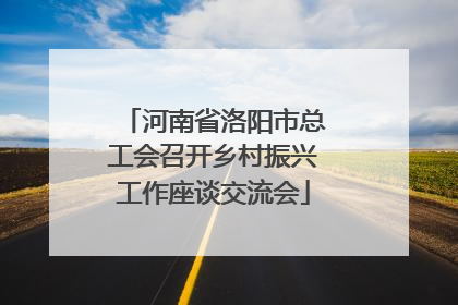 河南省洛阳市总工会召开乡村振兴工作座谈交流会