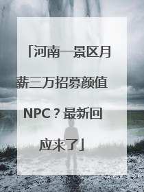 河南一景区月薪三万招募颜值NPC？最新回应来了