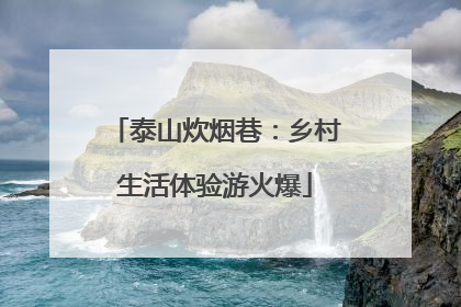 泰山炊烟巷：乡村生活体验游火爆