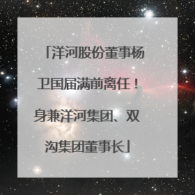 洋河股份董事杨卫国届满前离任！身兼洋河集团、双沟集团董事长