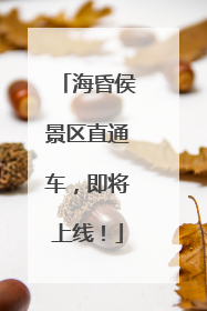 海昏侯景区直通车，即将上线！