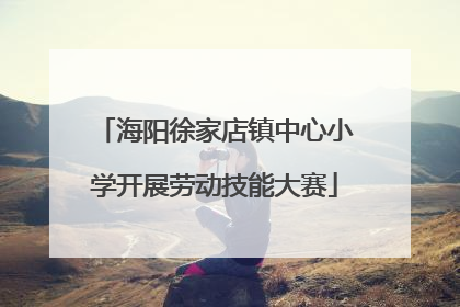 海阳徐家店镇中心小学开展劳动技能大赛