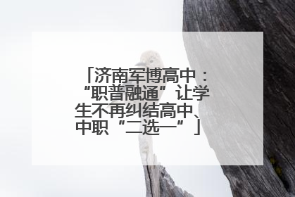 济南军博高中：“职普融通”让学生不再纠结高中、中职“二选一”