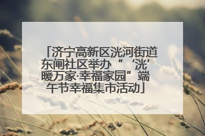 济宁高新区洸河街道东闸社区举办“‘洸’暖万家·幸福家园”端午节幸福集市活动