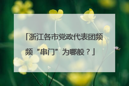 浙江各市党政代表团频频“串门”为哪般？