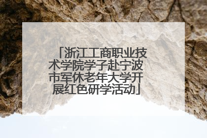 浙江工商职业技术学院学子赴宁波市军休老年大学开展红色研学活动