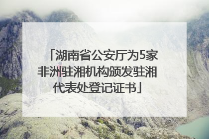 湖南省公安厅为5家非洲驻湘机构颁发驻湘代表处登记证书