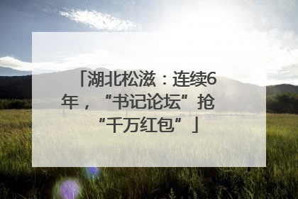 湖北松滋：连续6年，“书记论坛”抢“千万红包”