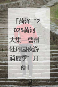 菏泽“2025黄河大集—曹州牡丹园夜游消夏季”开幕