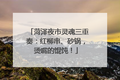 菏泽夜市灵魂三重奏：红柳串、砂锅，烫嘴的馄饨！