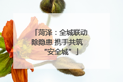 菏泽：全城联动除隐患 携手共筑“安全城”