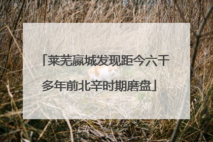 莱芜嬴城发现距今六千多年前北辛时期磨盘