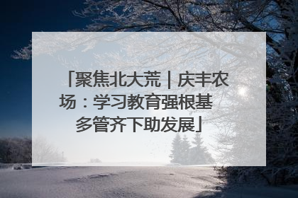 聚焦北大荒｜庆丰农场：学习教育强根基 多管齐下助发展