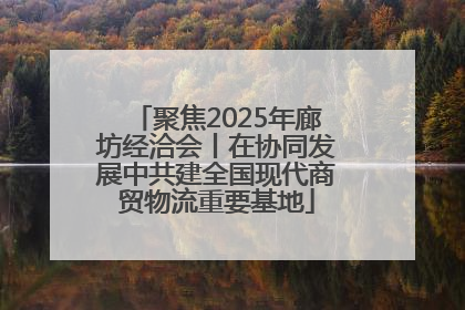 聚焦2025年廊坊经洽会丨在协同发展中共建全国现代商贸物流重要基地