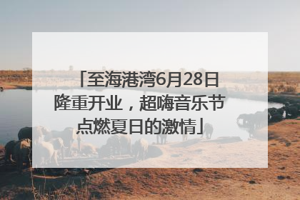 至海港湾6月28日隆重开业，超嗨音乐节点燃夏日的激情
