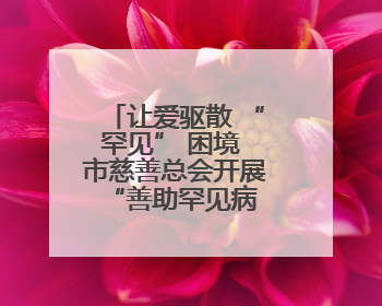 让爱驱散 “罕见” 困境 市慈善总会开展“善助罕见病 让爱不罕见”救助慰问活动