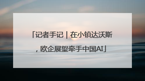 记者手记｜在小镇达沃斯，欧企展望牵手中国AI
