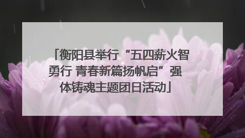 衡阳县举行“五四薪火智勇行 青春新篇扬帆启”强体铸魂主题团日活动