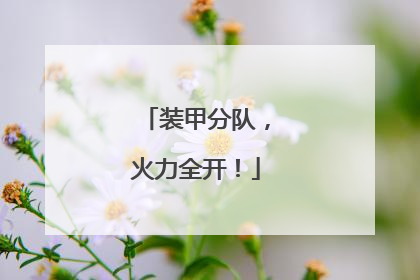 装甲分队，火力全开！