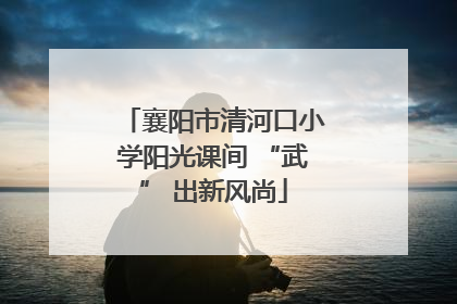 襄阳市清河口小学阳光课间 “武” 出新风尚