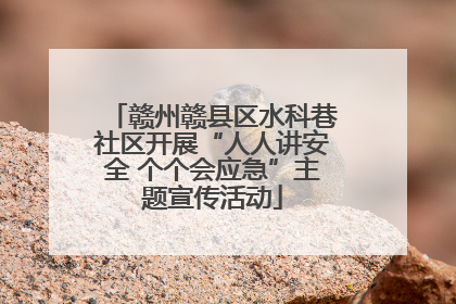 赣州赣县区水科巷社区开展“人人讲安全 个个会应急”主题宣传活动
